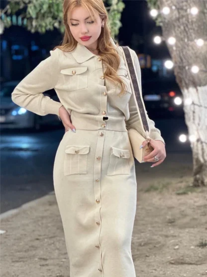 Chic Short Sweater Two Piece Sets