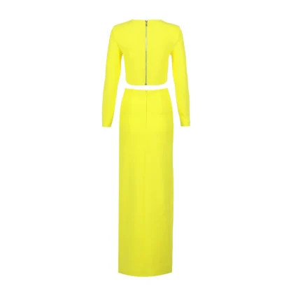 Cropped Top and High Split Skirt Set - Image 5