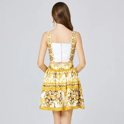 Floral Fantasy Crop Top Skirt Set - Image 5