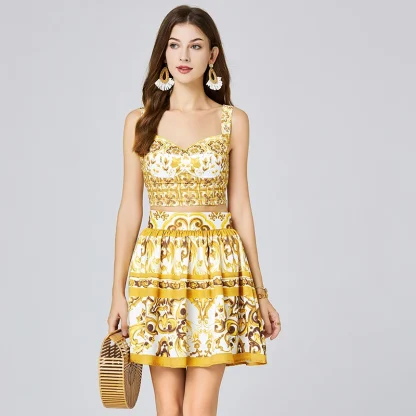 Floral Fantasy Crop Top Skirt Set - Image 4