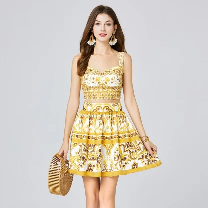 Floral Fantasy Crop Top Skirt Set