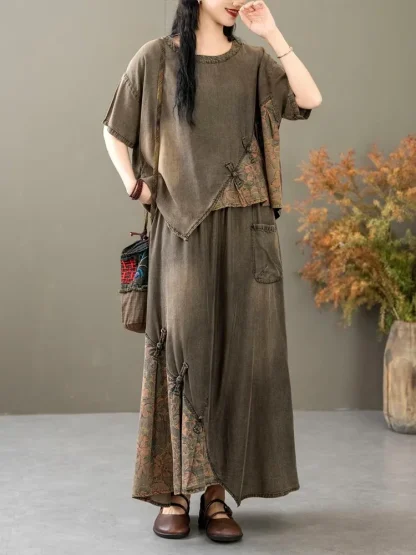 Summer Denim Loose Skirt Set - Image 6