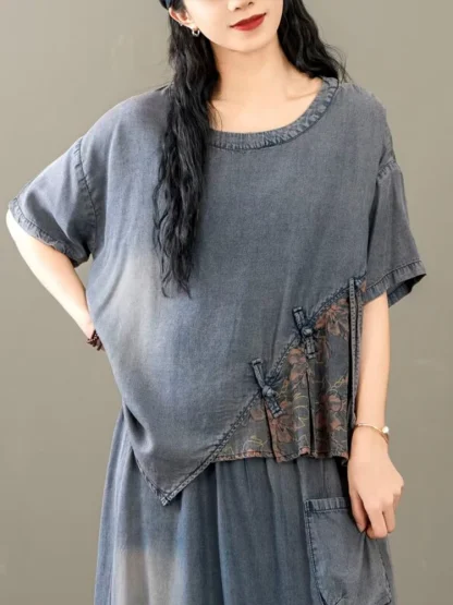 Summer Denim Loose Skirt Set - Image 7