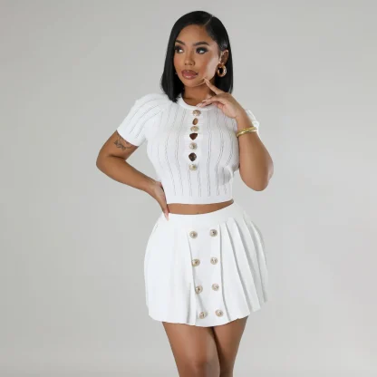 Chic Knit Two-Piece Skirt Set - Image 4