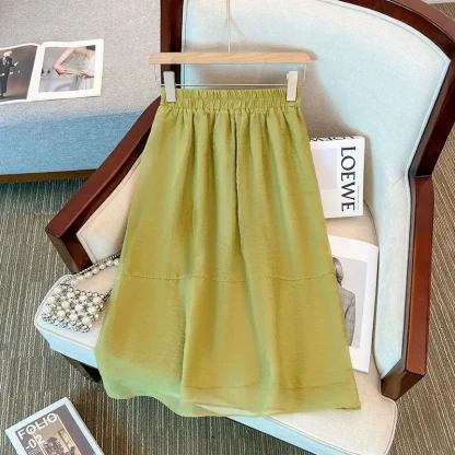Graceful Short Sleeve Skirt Set - Image 5