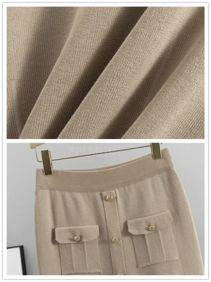 Chic Short Sweater Two Piece Sets - Image 3