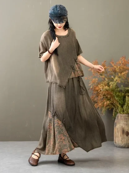 Summer Denim Loose Skirt Set - Image 5