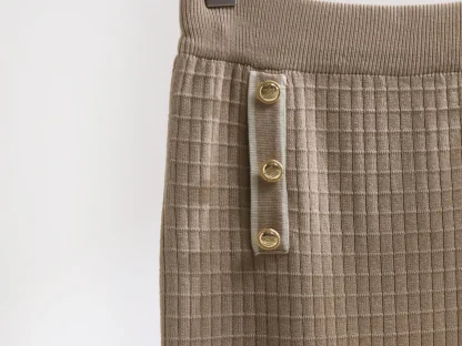 Knitted Polo Neck Skirt Set - Image 6