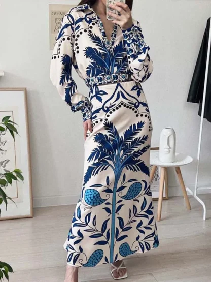 Long Sleeve Blouse and Skirt Set
