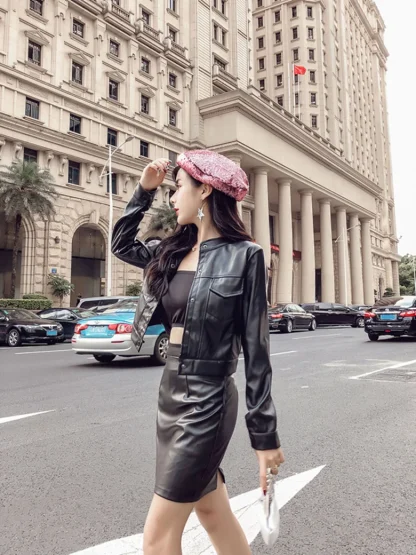 Fit Jacket and High Waist Skirt Set - Image 4