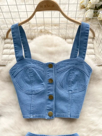Casual Chic Denim Skirt Set - Image 4