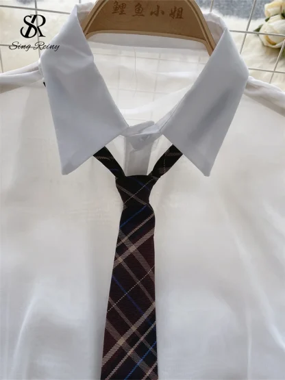Sexy Plaid Uniform Skirt Set - Image 6