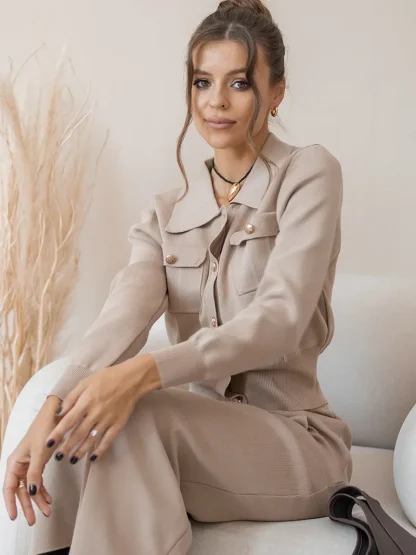 Two-Piece Blazer Skirt Set - Image 6