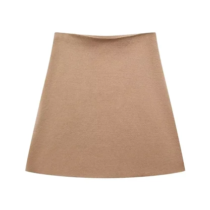 Elegant Knitted Coat Skirt Set - Image 7