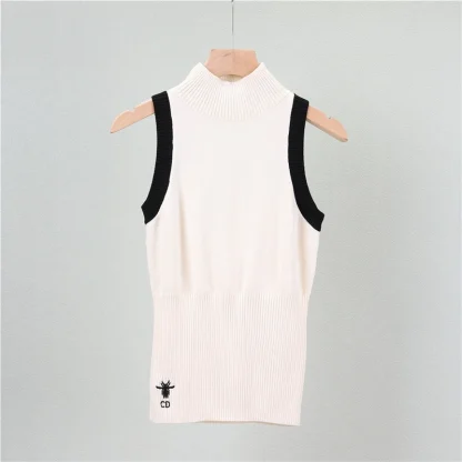 High Neck Tank Pleated Skirt Set - Image 3
