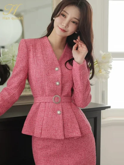Classic Sheath Pencil Skirt Set - Image 4