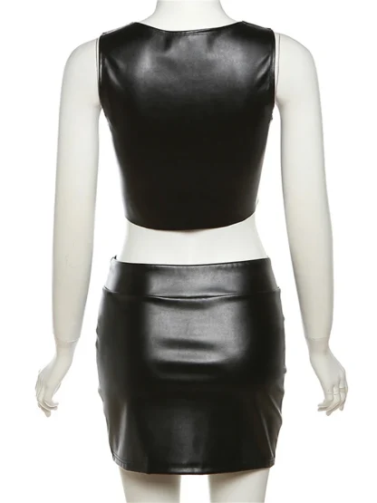 Sleek Night Club Skirt Set - Image 5