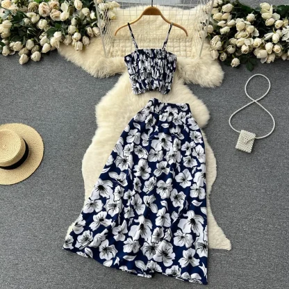 Holiday Floral Two-Piece Skirt Set - Image 3