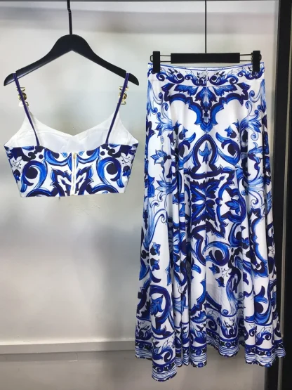 Tank Top Printed Long Skirt Set - Image 4