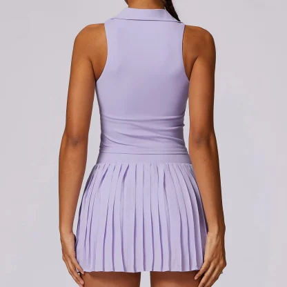 Sports Fitness Pleated Skirt Set - Image 2