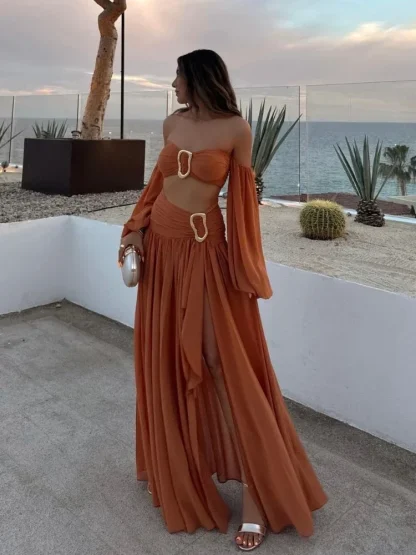 Brown Skirt Set