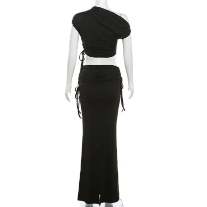 Bodycon Crop Top & Long Skirt Set - Image 6