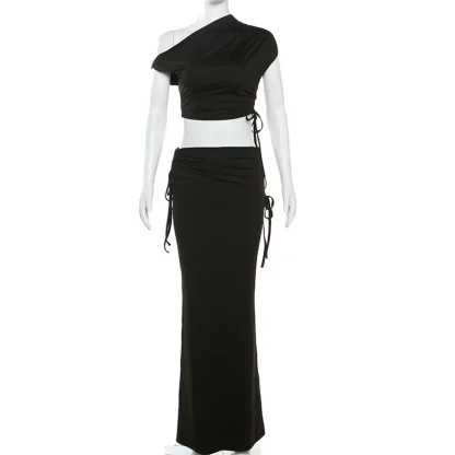 Bodycon Crop Top & Long Skirt Set - Image 4