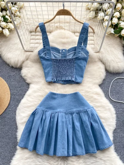 Casual Chic Denim Skirt Set - Image 3