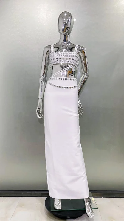 Sparkling Evening Long Skirt Set - Image 3