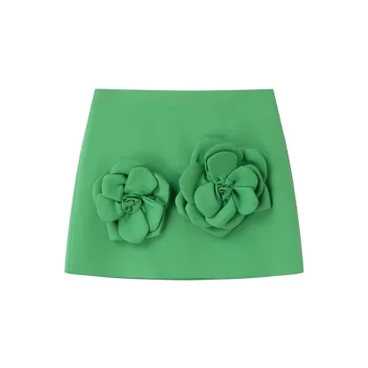 Round Neck Floral Skirt and Top Set - Image 4