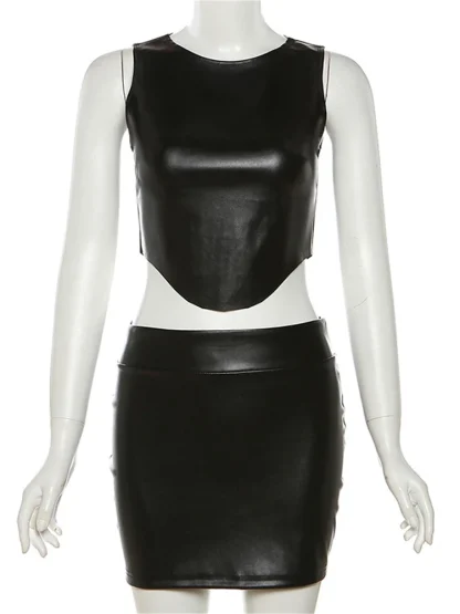 Sleek Night Club Skirt Set - Image 3