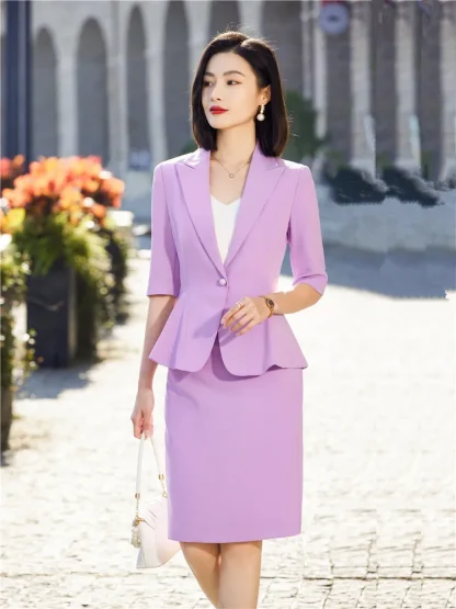 Purple Skirt Set
