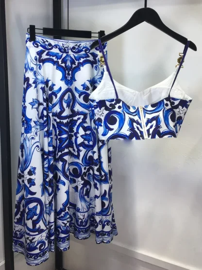 Tank Top Printed Long Skirt Set - Image 5