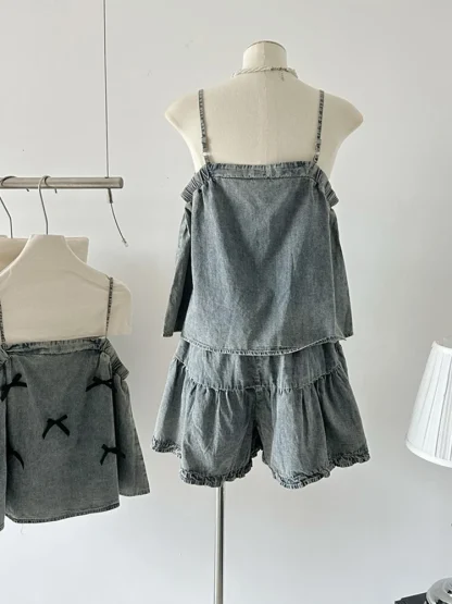 Aesthetic Denim Skirt Set - Image 3
