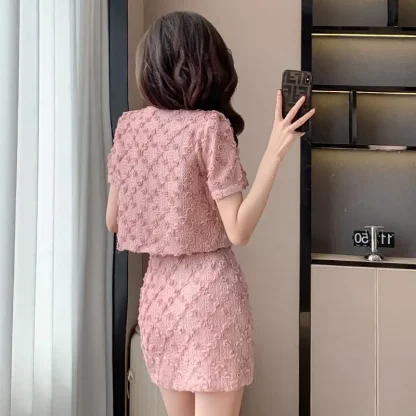 Chic Summer Tweed Skirt Set - Image 2