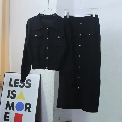 Two-Piece Blazer Skirt Set - Image 7