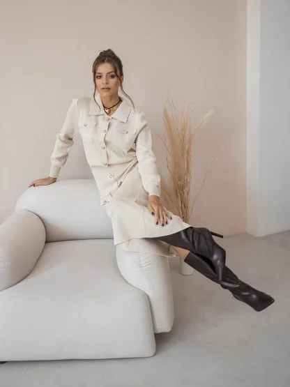 Two-Piece Blazer Skirt Set - Image 4