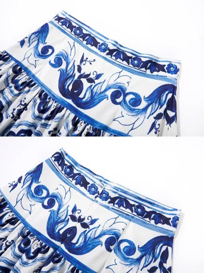 Print Crop Top and Maxi Skirt Set - Image 5