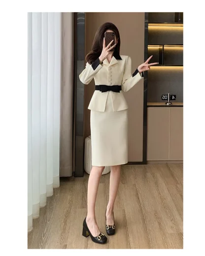 Elegant Bow Detail Skirt Set - Image 4