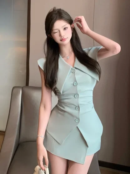 Chic Summer Vest and Skirt Set