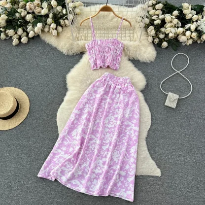 Holiday Floral Two-Piece Skirt Set - Image 2